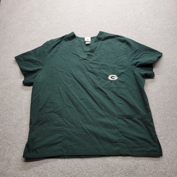 Team NFL Green Bay Packers Unisex Scrubs Men's Size Large - Picture 1 of 6